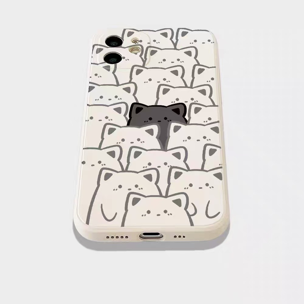Gato de pantalla completa europeo y americano para iPhone 16pro funda para teléfono móvil Apple 15 transfronterizo 14/13promax nuevo 12