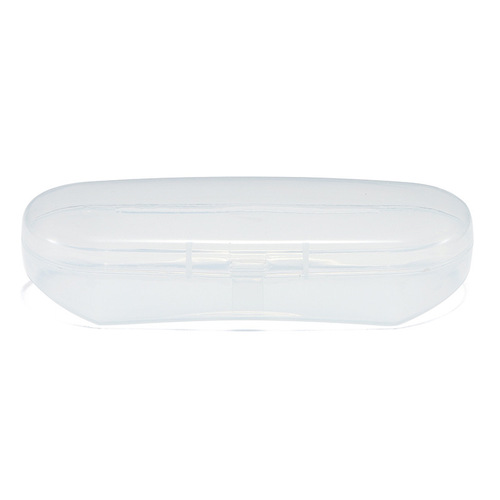 Factory wholesale large size eyeglass box clear lens myopia plastic box sunglasses box blue transparent eyeglass box 