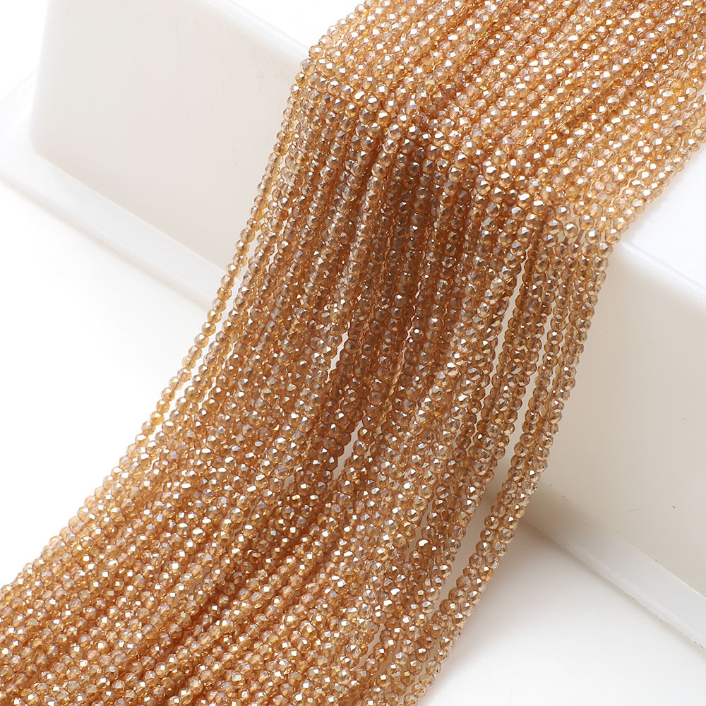 10g Weight Beads Jewelry Making Type 2MM Jewelry Making Size DIY Jewelry Accessories Classification 3 Pieces Per Pack Quantity Glass Material Solid Color Pattern Plating Design Elegant, Simple Style, Streetwear Style 3 Pieces Per Pack 2MM Glass Solid Color DIY Jewelry Accessories Beads 15