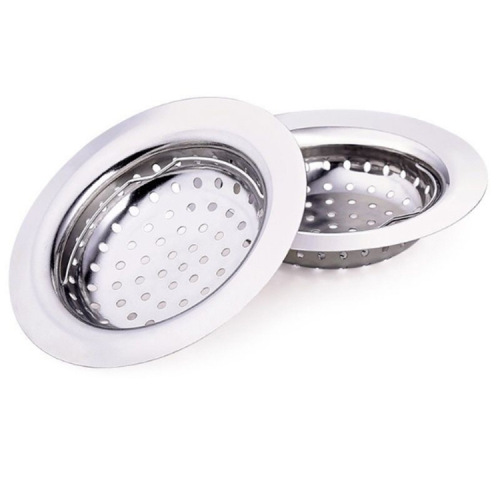 Extra-thick, reinforced edge-mounted sink filter—kitchen stainless steel drain, floor drain cover, and mop basin mesh strainer