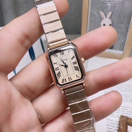 New Rectangular Steel Band Watch K-Style Literary Ins Women's Watch Small Plate Quartz Watch Manufacturer Wholesale Supply and Delivery