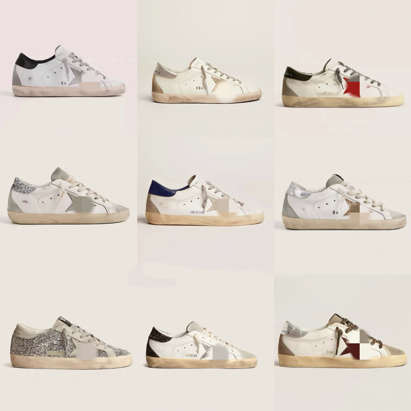 Korean Gg Vintage Star Distressed Sneakers for Women, Cross-Border Platform Men's Sneakers, Height-Increasing Distressed Cowhide White Shoes Korean Gg Vintage Star Distressed Sneakers for Women, Cross-Border Platform Men's Sneakers, Height-Increasing Distressed Cowhide White Shoes
