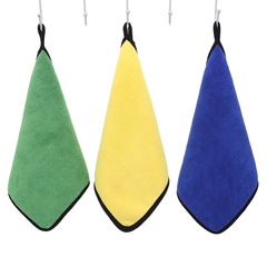 Car Good Companion Coral Fleece Wash Cloth Double Layer Cleaning Beauty Dual Color Double Sided Thick Absorbent Car Wash Towel
