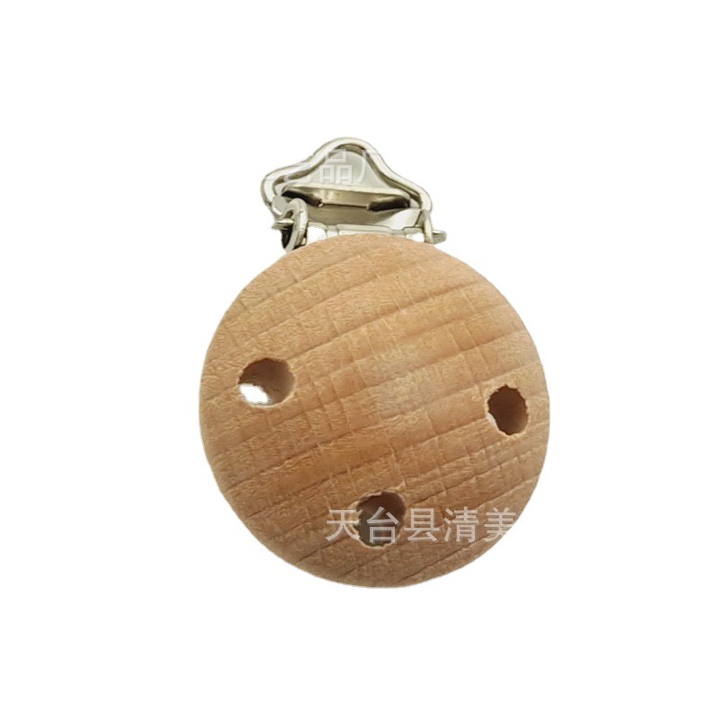 Clip de chupete de animales de dibujos animados de haya/clip de leche en polvo para calmar la cadena de chupete anti-pérdida