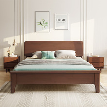 床实木床简约北欧式1.8米双人现代主卧室出租屋房用简易经济型床