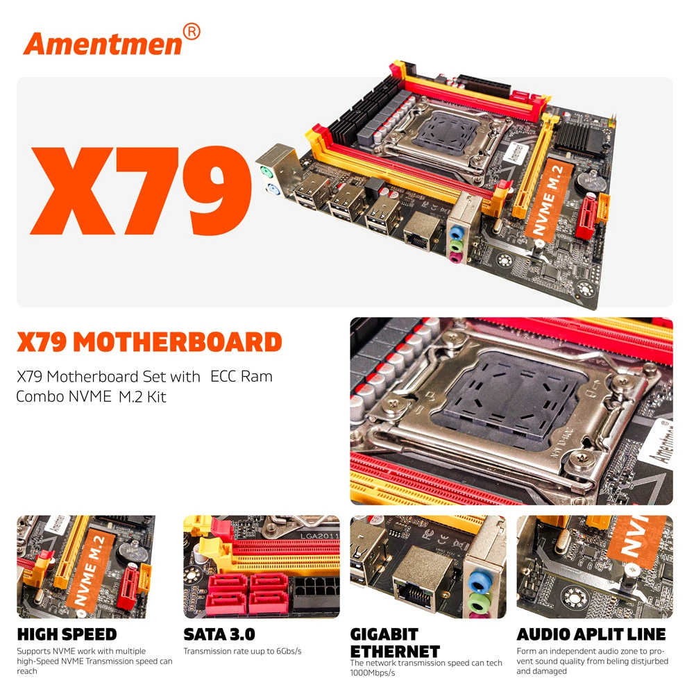 The new X79 motherboard with 2689 CPU 2 16G 1066 1333 memory desktop computer server set