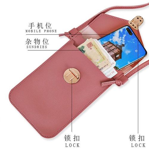 Mobile phone bag with touch screen hanging bag for mobile phone bag women's 7-inch mini satchel  new coin purse