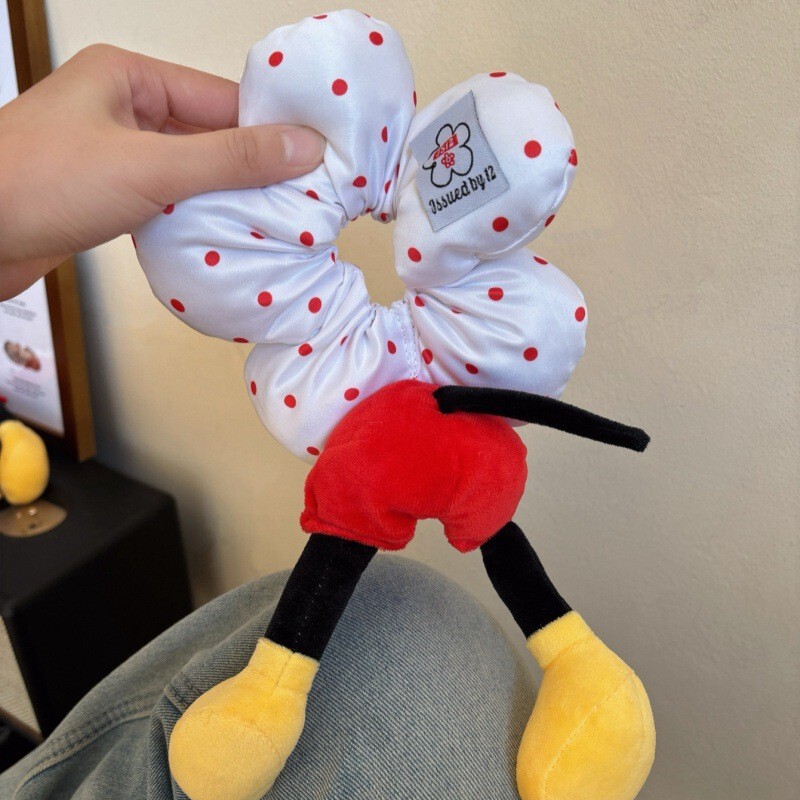 ミッキーの髪の輪のかわいい波の点の花の大きい腸の輪の2025新型の女性は団子の髪の毛の縄のミッキーの尻の頭を刺して飾ります。|undefined