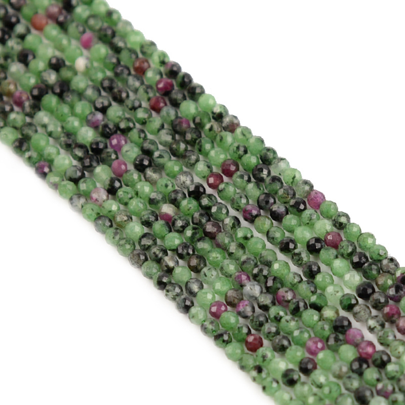 2mm Natural Stone Cut Faceted Loose Bead Faceted Small Angle Beaded display picture 4