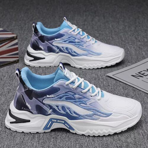 Men's Winter New Stylish Universal Youth Thick Sole Casual Dad Shoes, Breathable Mesh Sports Trendy Shoes