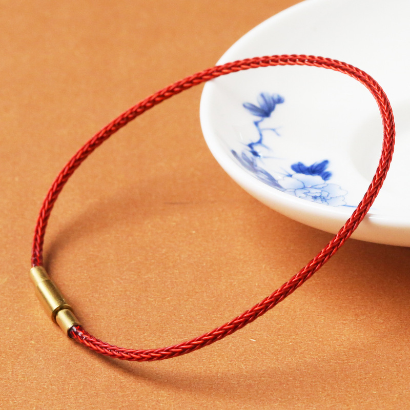 Waterproof Steel Wire Rope Bracelet with Transfer Beads for Men and Women, 3D Hard Gold Woven Leather Rope for the Zodiac Year Waterproof Steel Wire Rope Bracelet with Transfer Beads for Men and Women, 3D Hard Gold Woven Leather Rope for the Zodiac Year
