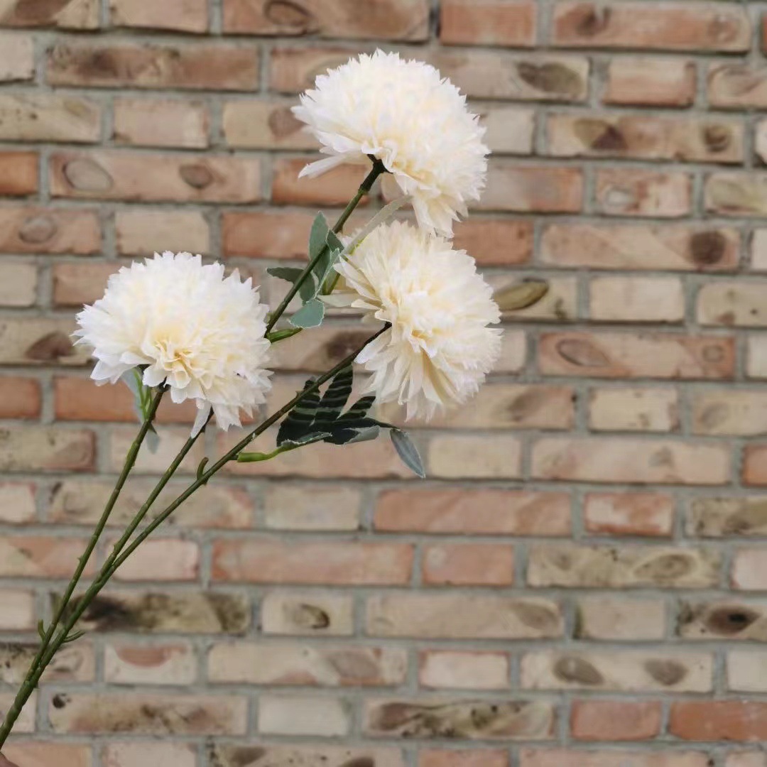 3 Big Ball Chrysanthemum Simulation Flower 9CM Scallion Ball Ball…