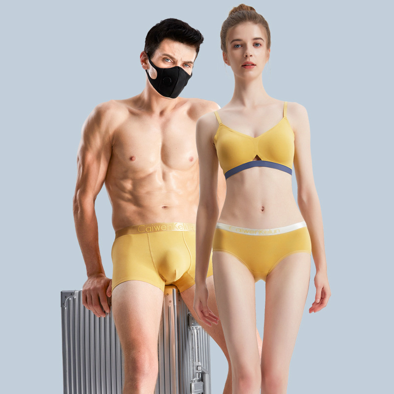 Couple Men's Triangular Briefs Pure Cotton Sexy Korean Version Personalized Youth Summer Breathable Flat-bottom Women's Shorts Head Trend