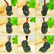 新疆和田玉青玉貔貅吊坠男女款发字貔貅一步登貔貅玉坠如意貔貅坠
