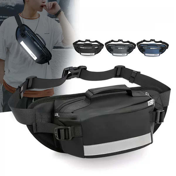Men's large-capacity waist bag light nylon messenger bag Korean fashion new business cash register chest bag a generation of hair