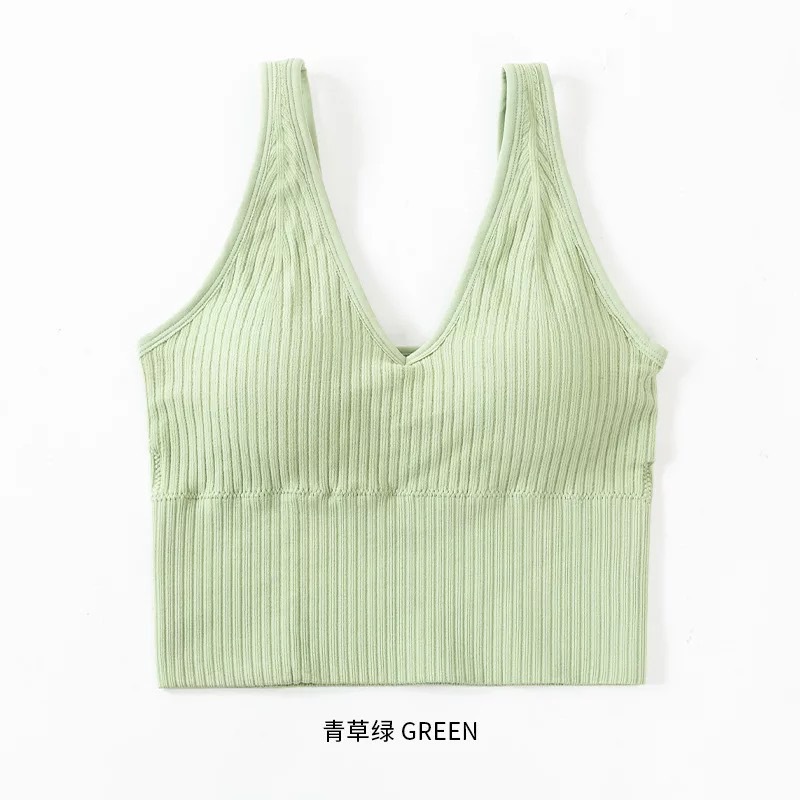 881 de cuatro estaciones de belleza espalda hilo camisola mujeres pecho abrigo Chaleco con almohadilla en el pecho interior y exterior desgaste tubo superior chaleco deportivo mujeres