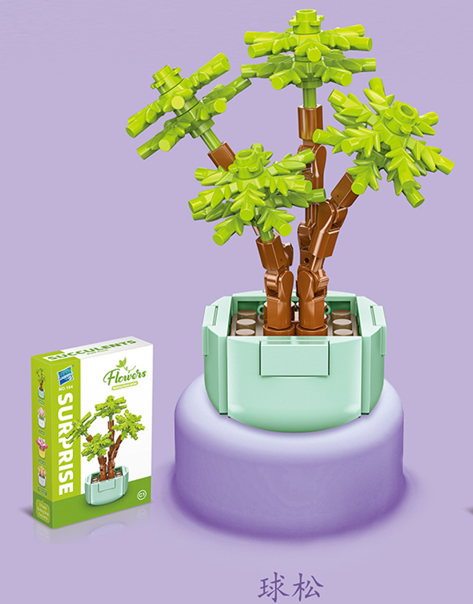 Diamante caballo bloques de construcción flor suculenta olla creativa ramo decoración compatible con Lego niños pequeñas partículas ensambladas juguetes al por mayor