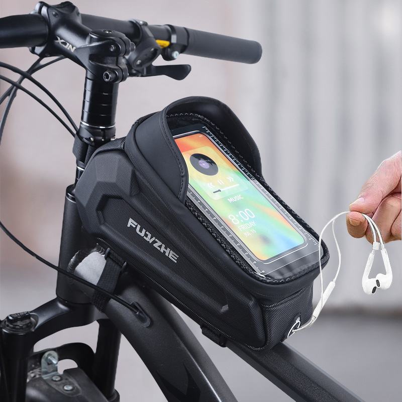 待ち伏せ新しい自転車バッグサイクリング用品防水マウンテンバイクバッグトップチューブバッグフロントビームバッグタッチスクリーンバッグ卸売|undefined