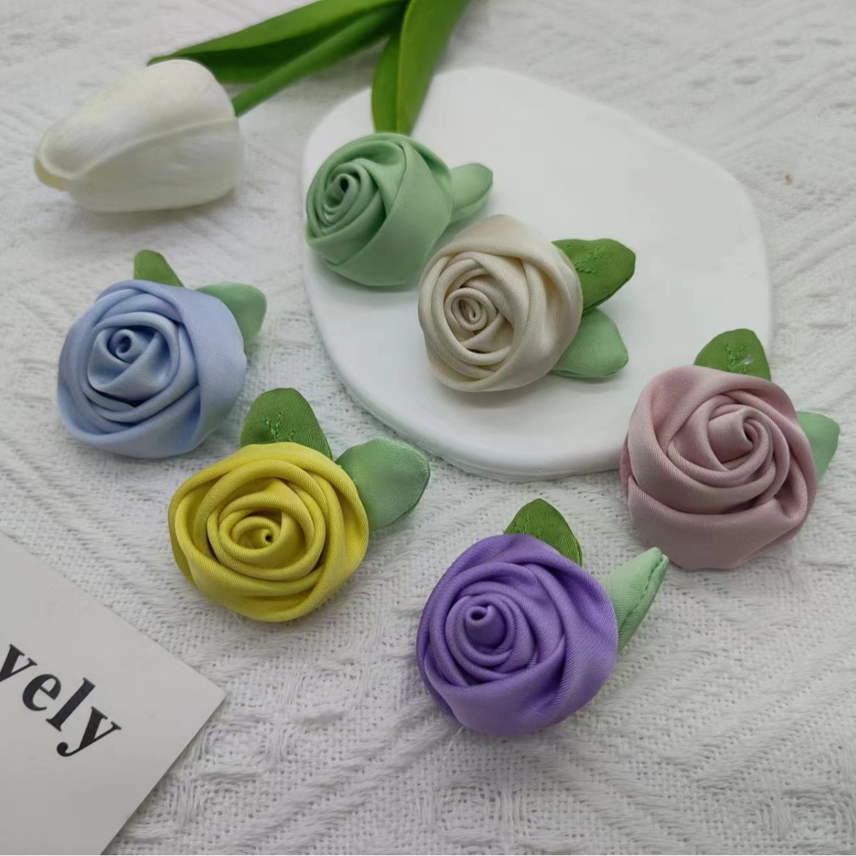 Cross-Border Satin Rose Hair Accessories - Image 1