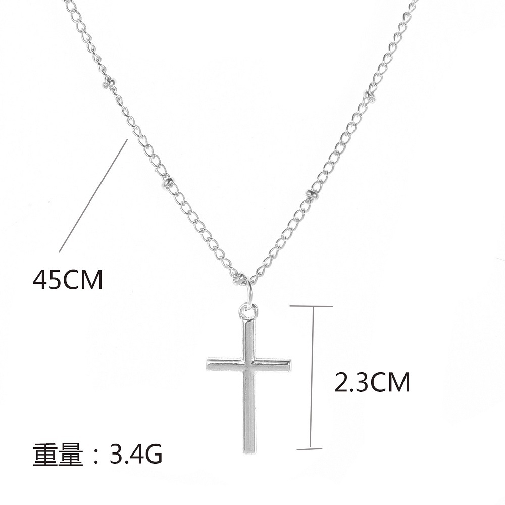 Collier croix simple et brillant pour femme or et argent_voghion.com
