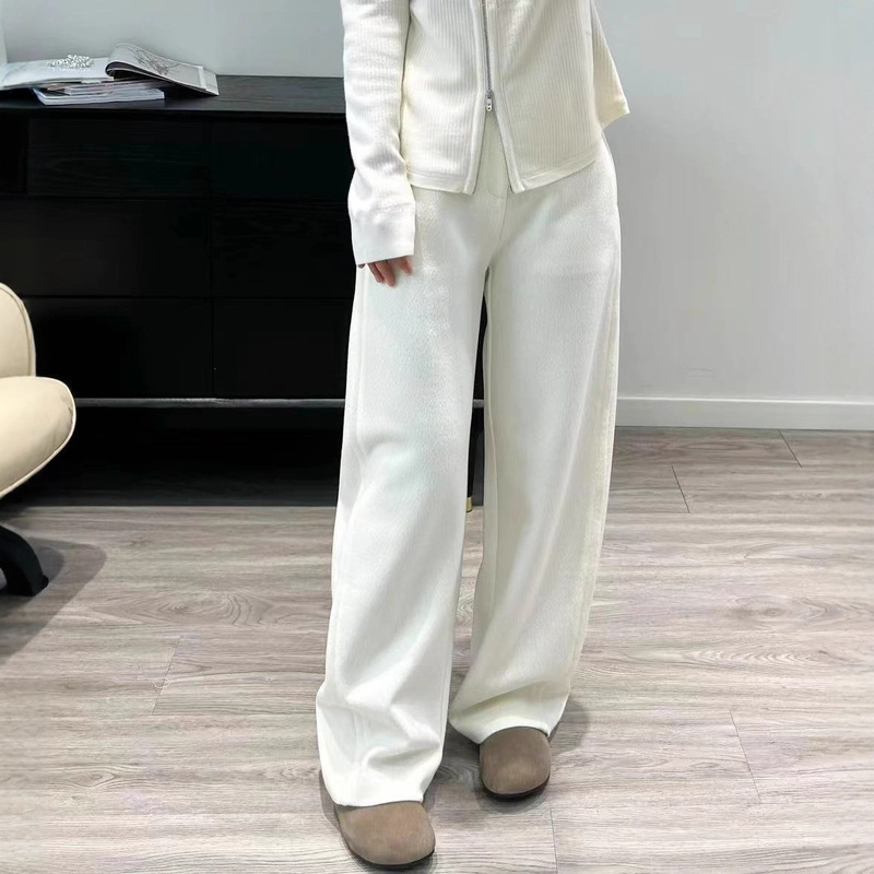 深圳南油25秋冬篙端时尚百搭立体羊毛香蕉裤高腰显瘦休闲裤不退换|undefined