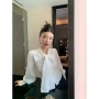 新款法式绝美蕾丝白衬衫