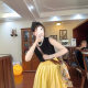 Yellow High Waist Skirt Women's Summer Slim A- Line Skirt