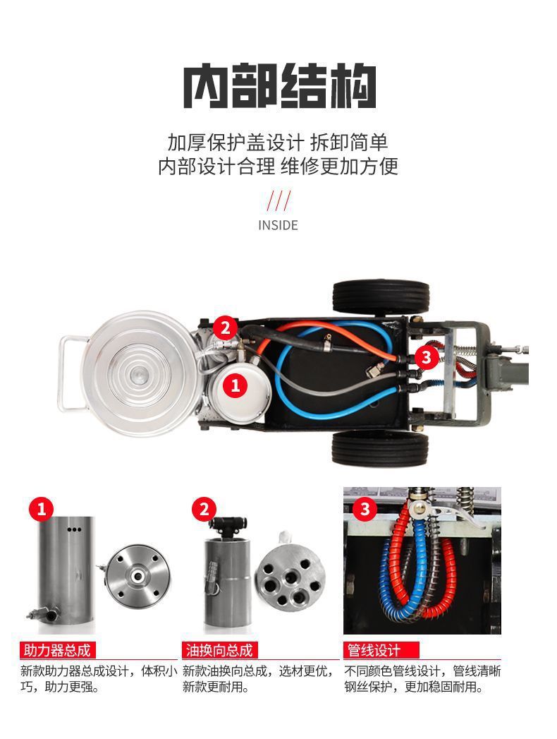 New Horizontal Pneumatic 0kg Ton Hydraulic 80-Ton 30t50 Oil Pressure 100-Ton Heavy-Duty Auto Repair Air Jack