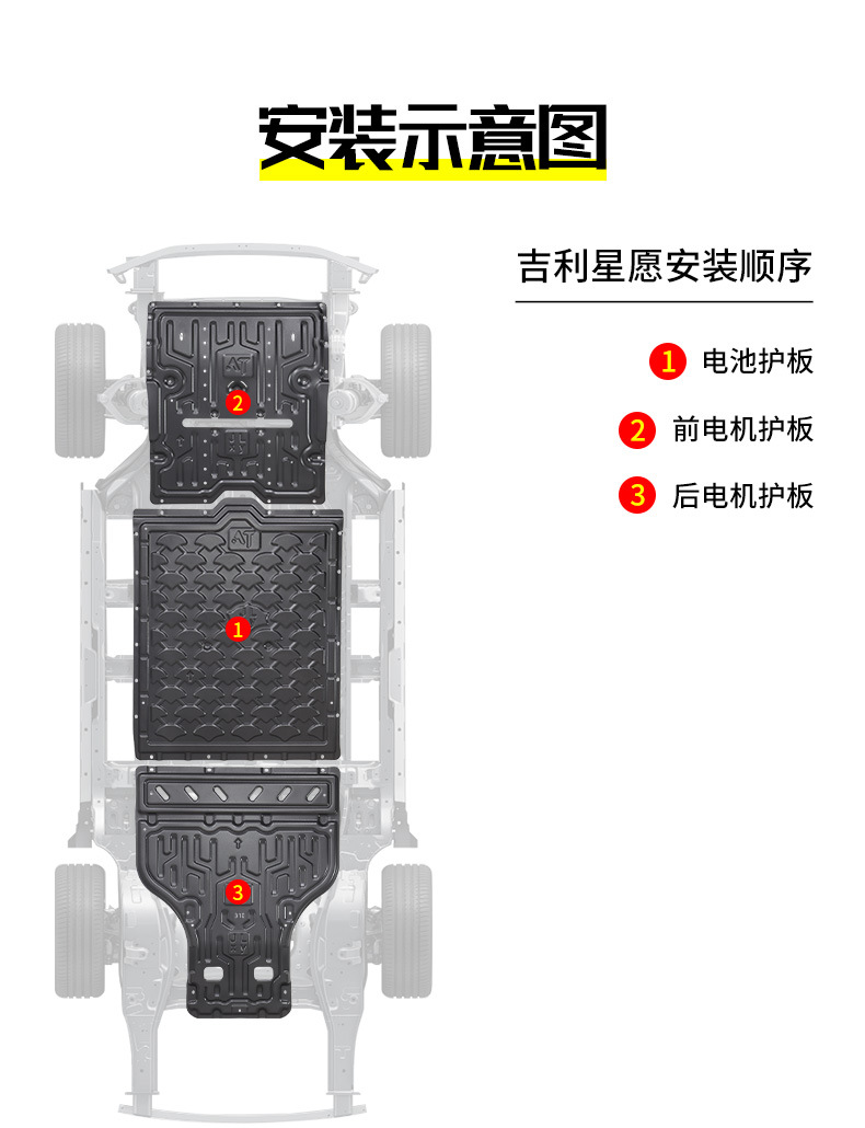 Geely Xingyuan Chassis Guard Battery Guard Motor Guard Xingyuan Special Modification Parts 310Km Range 410Km