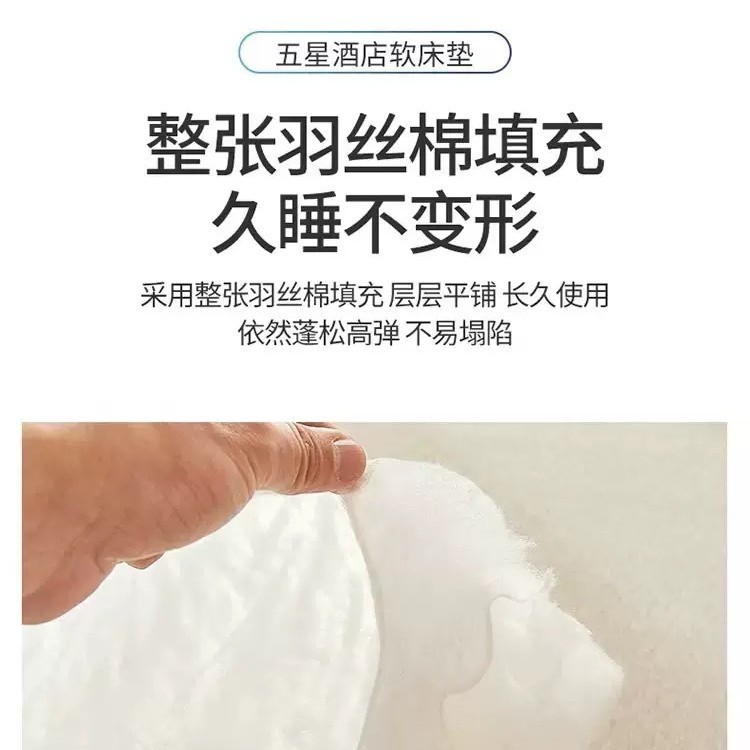 ホテルのホテルの厚い柔らかいマットレスの立体的で柔らかい民宿の快適なシングル二人の家庭用折り畳み可能な滑り止めベッドの敷き布団