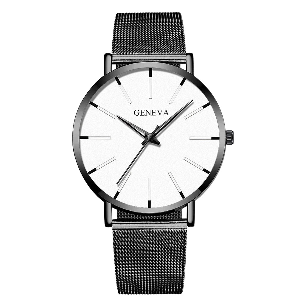 Reloj casual de los hombres de comercio exterior moda Ginebra pareja Reloj de cuarzo de malla de negocios simple para hombres
