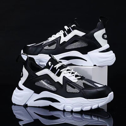 Spring new style breathable thick sole heightening sports dad shoes men's Korean style trendy casual shoes sports men's shoes autumn style