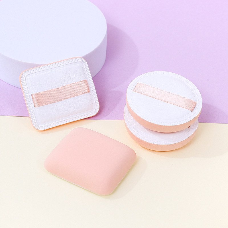 Polvo de marshmallow super grueso redondo cuadrado triángulo esponja polvo de aire almohadilla de aire no se pega polvo herramientas de maquillaje al por mayor