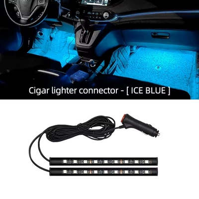 atmosphere light LED foot light | Other lights - one-for-two-18-lights-cigarette-lighter-plug-ice-blue