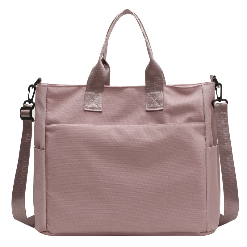 Bolso de mano de gran capacidad para mujeres bolso de hombro de trabajo de cercanías bolso de clase de estudiante universitario simple bolsa de mensajero Oxford tela