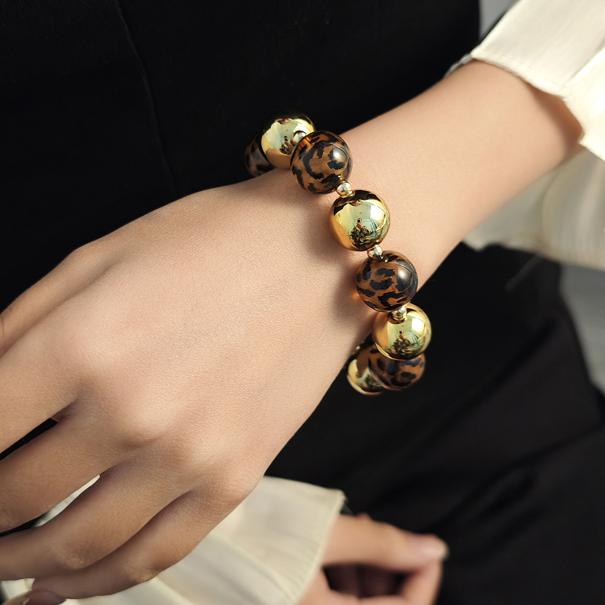 30g Weight Bracelets, Necklace Classification 1 Piece Quantity Holiday, Daily Occasion CCD, Resin Material Leopard Pattern Women's Gender Plating Design Vintage Style Style Vintage Style Leopard CCD Resin Plating Women's Bracelets Necklace 7