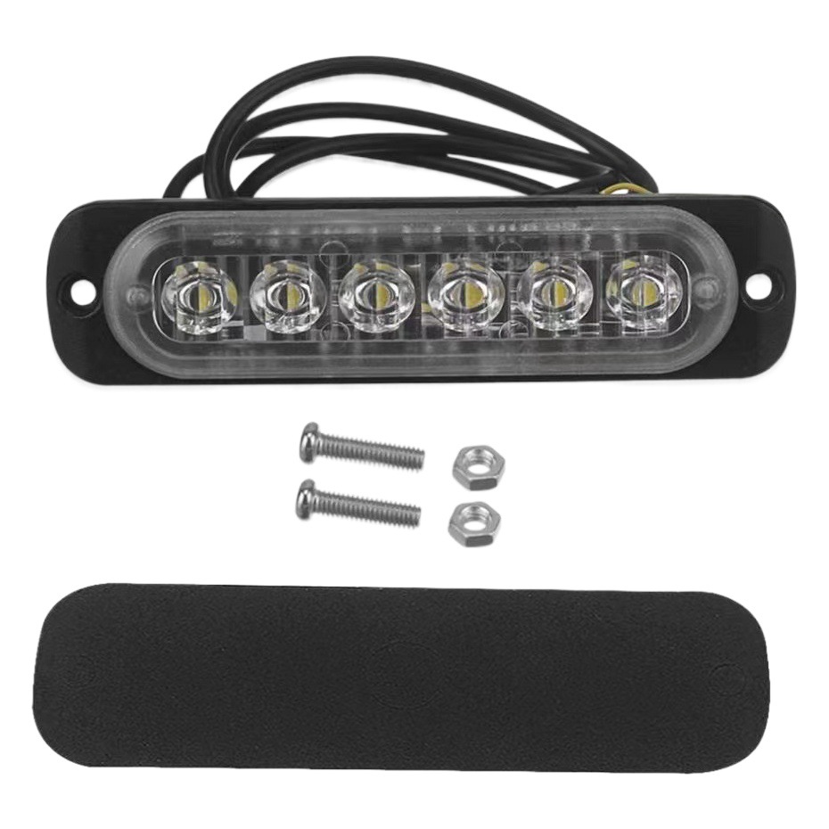 Luz de advertencia del coche luz intermitente motocicleta camioneta 12-24V Universal 6LED ultrafino señal lateral luz intermitente