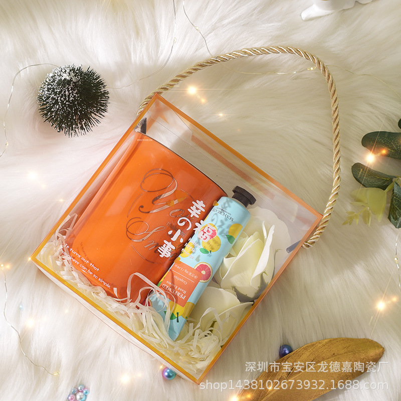 創意伴手禮套裝陶瓷杯禮盒回禮成品套裝禮品手提盒結婚進店隨手禮