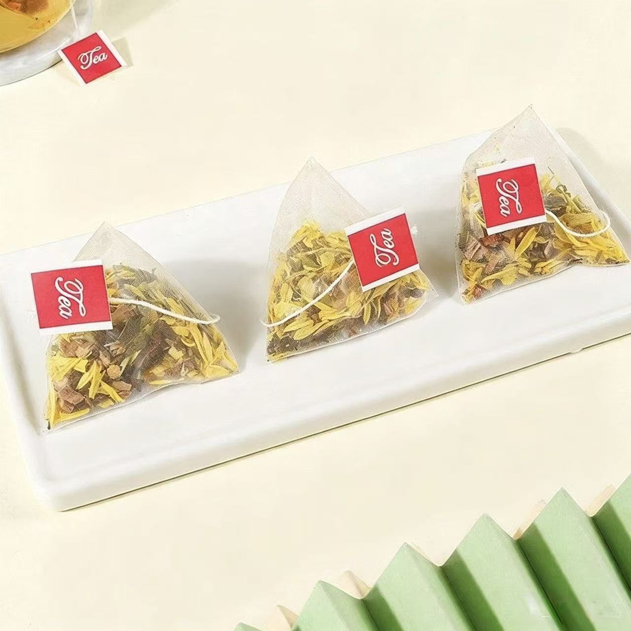 Honeysuckle Kudzu Hawthorn Cassia Seed Tea 10 Triangle Bags 50g Daily Brewed Herbal Blend quality and texture