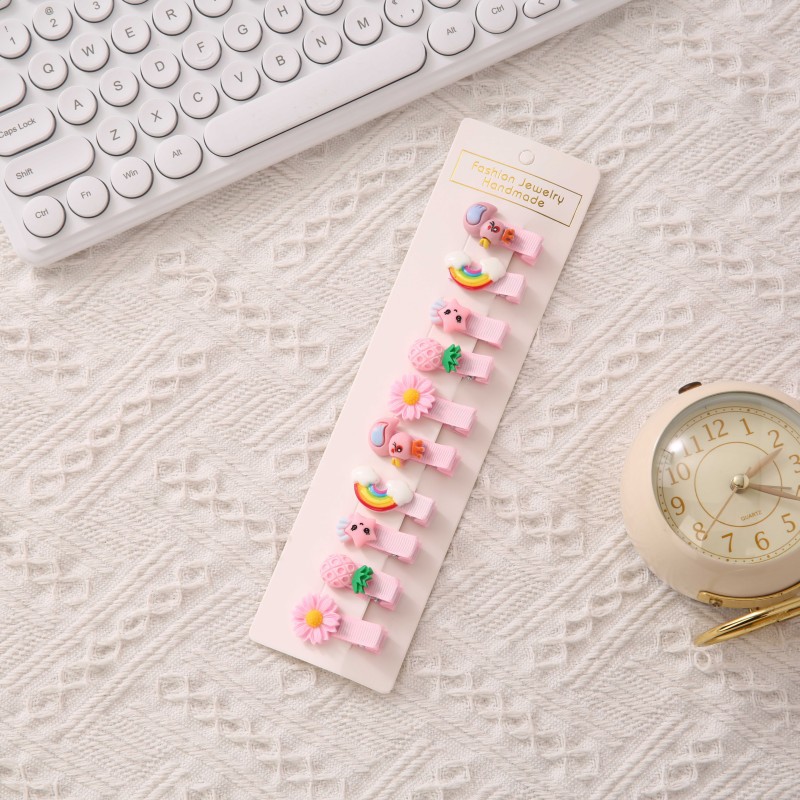 Las pinzas para el cabello de los niños no lastiman el pelo del bebé flequillos pequeños accesorios para el cabello del bebé Princesa Tarjeta de pelo femenino lindo tocado