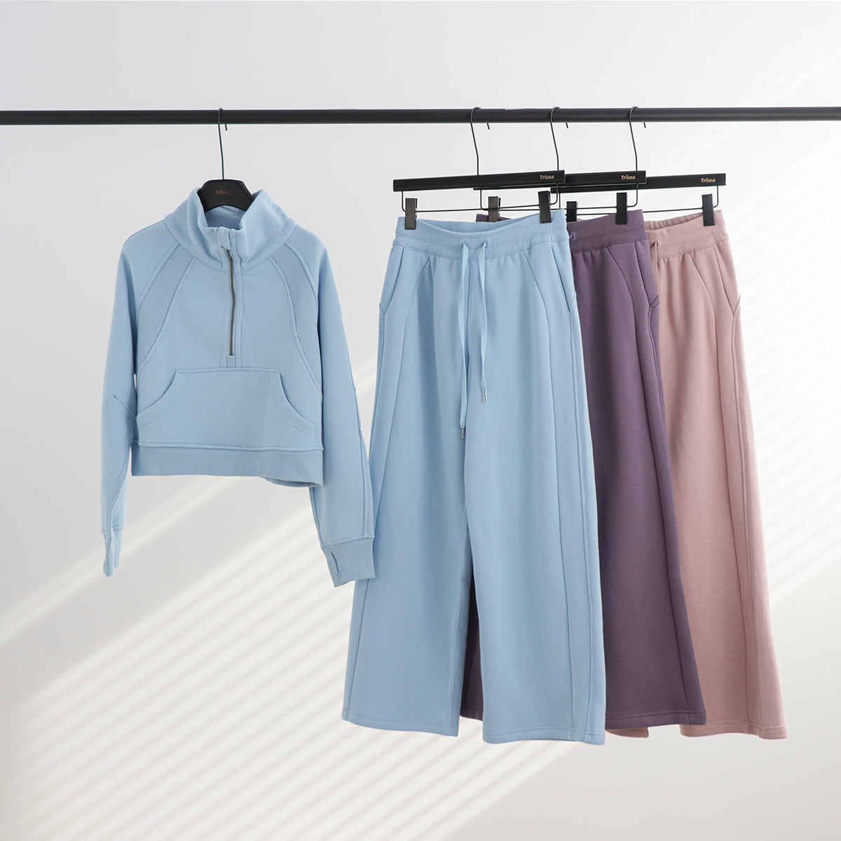 Lulu cuello suelto suéter de pantalones de vestir, cardigan de mujer, chaqueta de abrigo con camisa