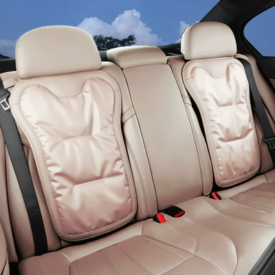 Seat cushion, seat cover, leather winter single-piece Mercedes-Benz BMW - creamy-white-2-seat-backs-mercedes-benz-car-logo