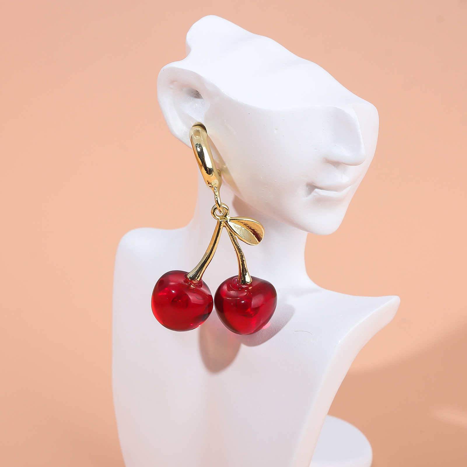 16g Weight Alloy Ear Needle Material Drop Earrings Classification 1 Pair Quantity Casual, Daily Occasion Zinc alloy Material Cherry Pattern Women's Gender Sweet Style 1 Pair Sweet Cherry Zinc Alloy Drop Earrings 28