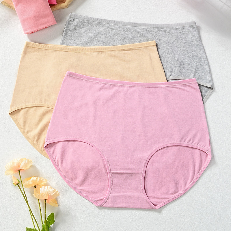 엄마의 속옷 면 중년 하이 웨이스트 플러스 사이즈 팬티 할머니의 반바지 노인을위한 느슨한 면 바지