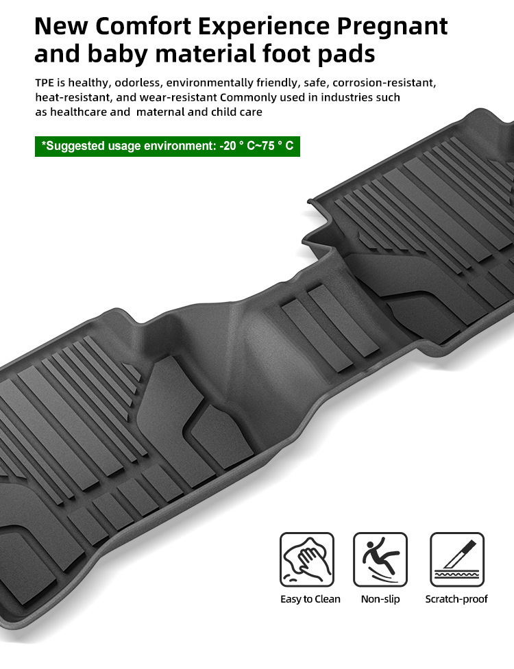 Car Floor Mats for 17-24 Mazda CX-5 KF Waterproof TPE