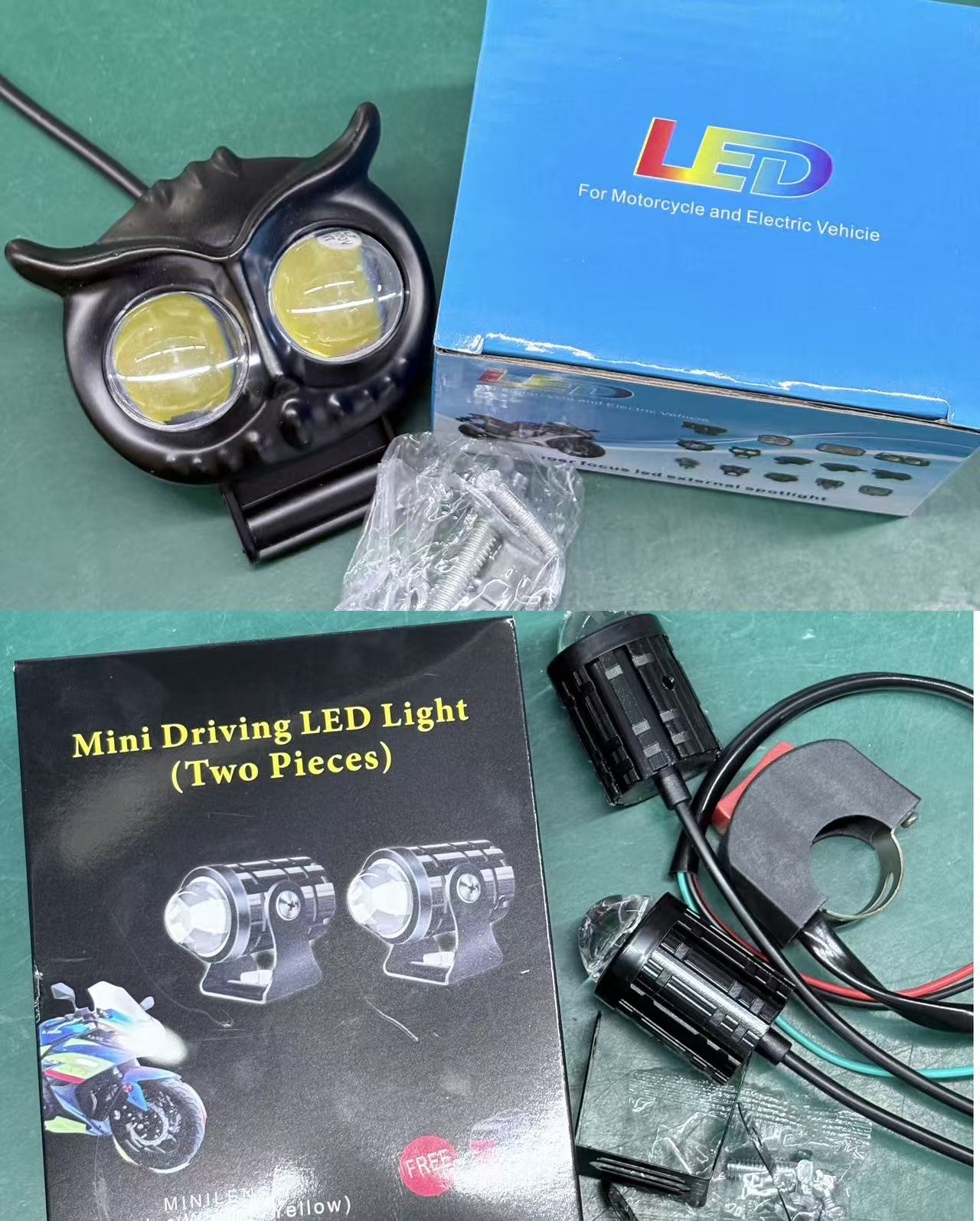 Nuevo transfronterizo de motocicleta faro de luz LED amarillo y blanco doble color alto y bajo faro al por mayor image 11