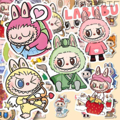 80 枚のラブブ LABUBU ステッカー漫画ハンドブックステッカーノートブックハンドブック携帯電話ケース水カップ diy ステッカー