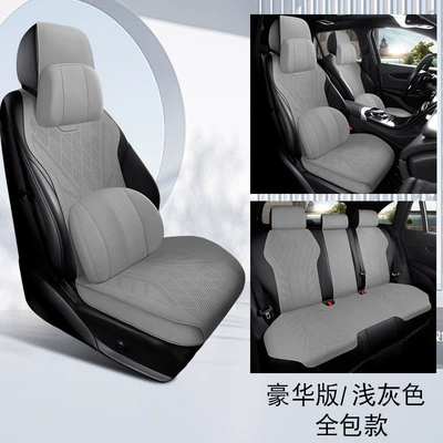 Sürətlər qutusu və əl tormozu başlıqları – all seasons, breathable seat cover - zero-run-c10-light-gray-upgraded-full-coverage-base-five-seater-luxury-version