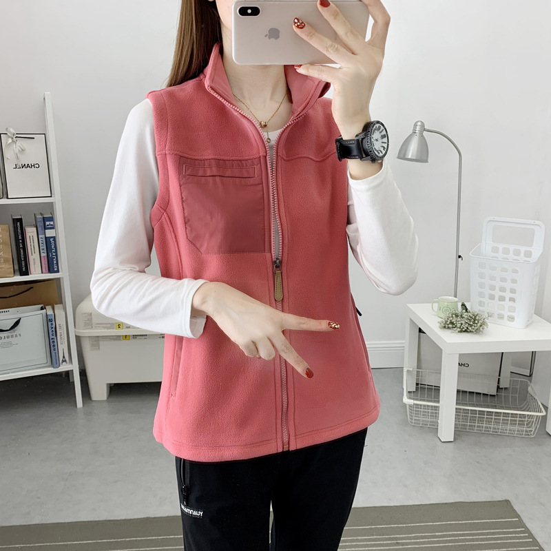 Yao chaleco de terciopelo para hombres y mujeres al aire libre chaleco de terciopelo cálido ocio chaleco de terciopelo cardigans chaqueta de moda image 2