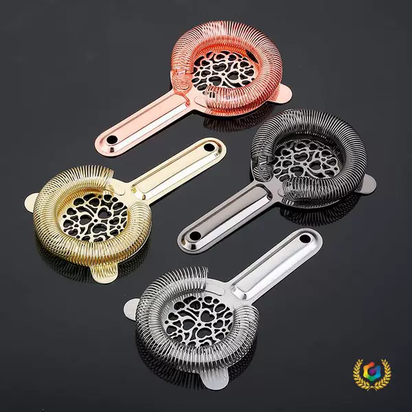 ✅ Stainless steel cocktail strainer, ice separator for cocktails, European-style filter, ice mesh strainer, mixing cup for drinks